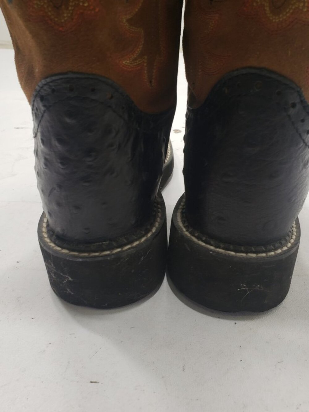 Justin Gypsy L9968 Women's 8B Leather Square Toe Western Cowboy Boots Black - Picture 8 of 12